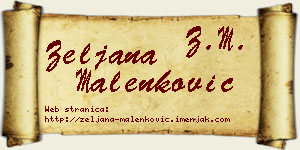 Željana Malenković vizit kartica
